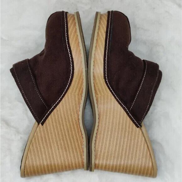 Y2K Candies Brown Wedge Clog Size 9 M - Picture 4 of 8